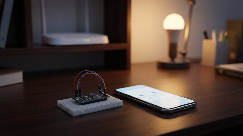 ESP32 board used for a Wi-Fi smart home project