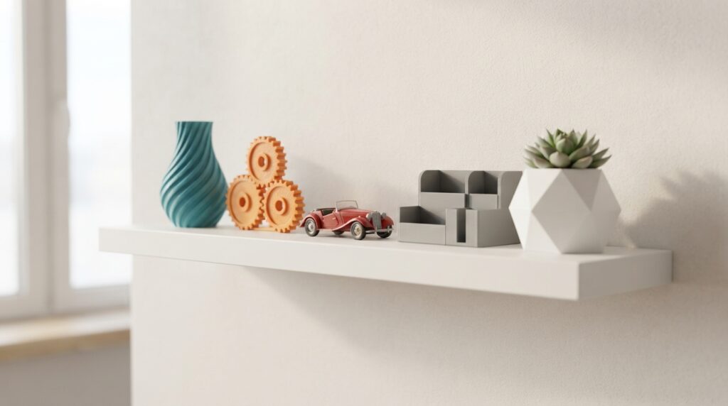 Example objects printed on a beginner 3D printer